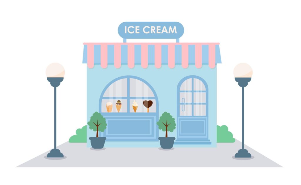 facade ice cream shop flat vector illustration 777453 235 محصولات